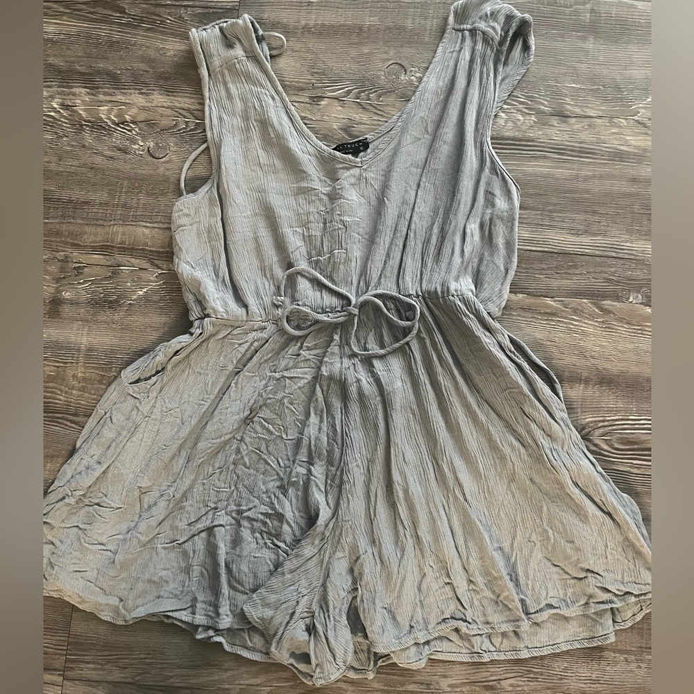 Pale off green romper Final Touch brand size large